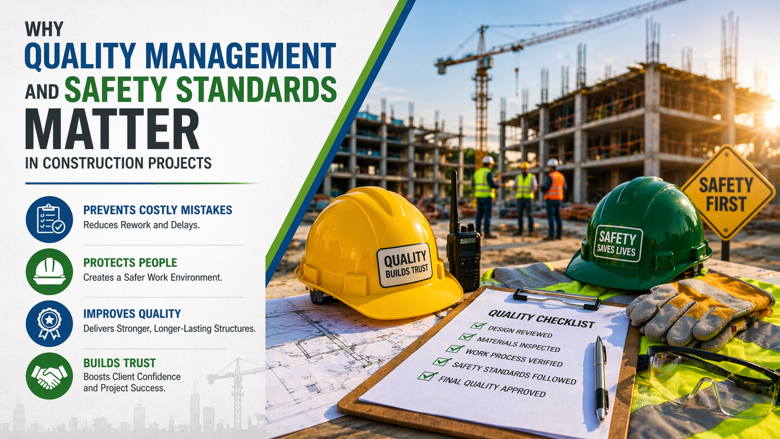 Why Quality Management and Safety Standards Matter in Construction Projects